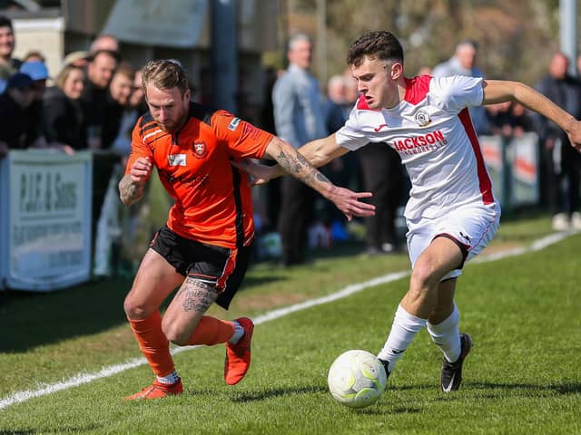 Either Horndean (white) or AFC Portchester will be crowned Wessex League Premier champions on Tuesday. Picture by Nathan Lipsham