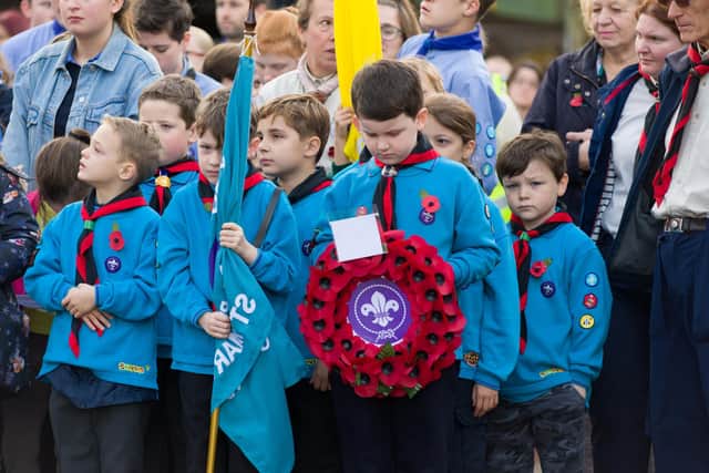 Portchester precinct remembrance ceremony in 2018, Beavers, 2nd Porchester Scouts
Picture: Duncan Shepherd