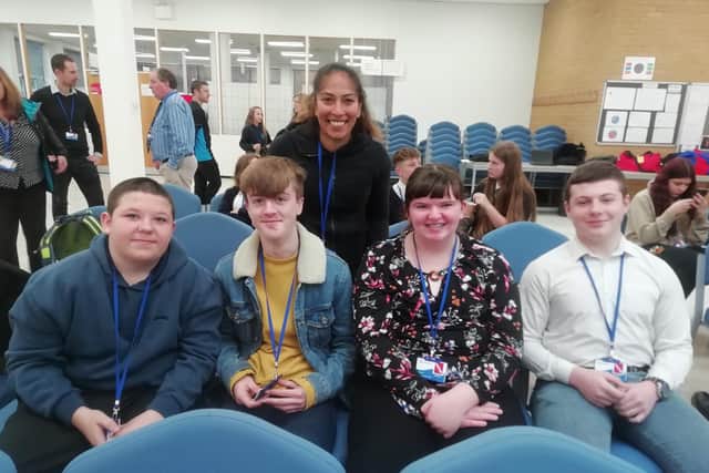 Park Community School pupils, Katherine Loader, Ryleigh Taylor, Josh Loman and Peter Blofield.