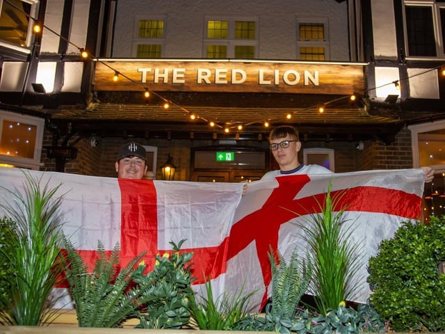 Pictured - Harry Houston and Louis Patterson before England took on Senegal in the World Cup. Photos by Alex Shute
