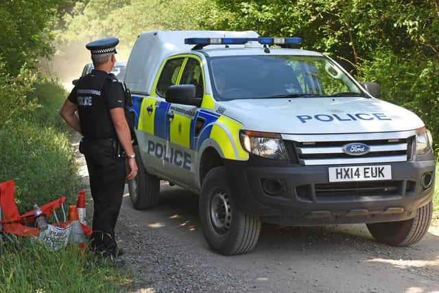 Police at the scene of Havant Thicket where the body of Louise Smith was found. Picture: Simon Czapp/Solent News & Photo Agency