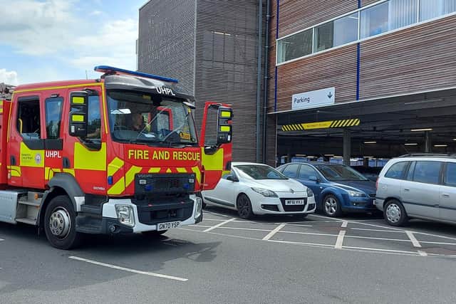 Staff and customers were evacuated from the Tesco Extra in Fratton Way on June 2, 2021. Picture by Fiona Callingham