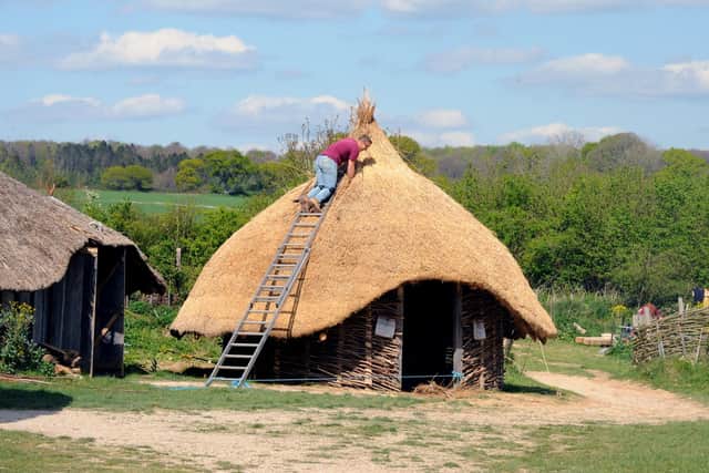 Butser Ancient Farm in Chalton are celebrating their 50th anniversary.
Pictured is: Paul Corry, farm assistant.
Picture: Sarah Standing (260422-5071)