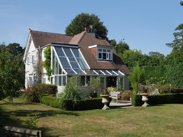 The Laurels, a four bedroom detached house in Queens Road, Waterlooville, is on the market at a guide price of £1,195,000. It is listed by Fine and Country.