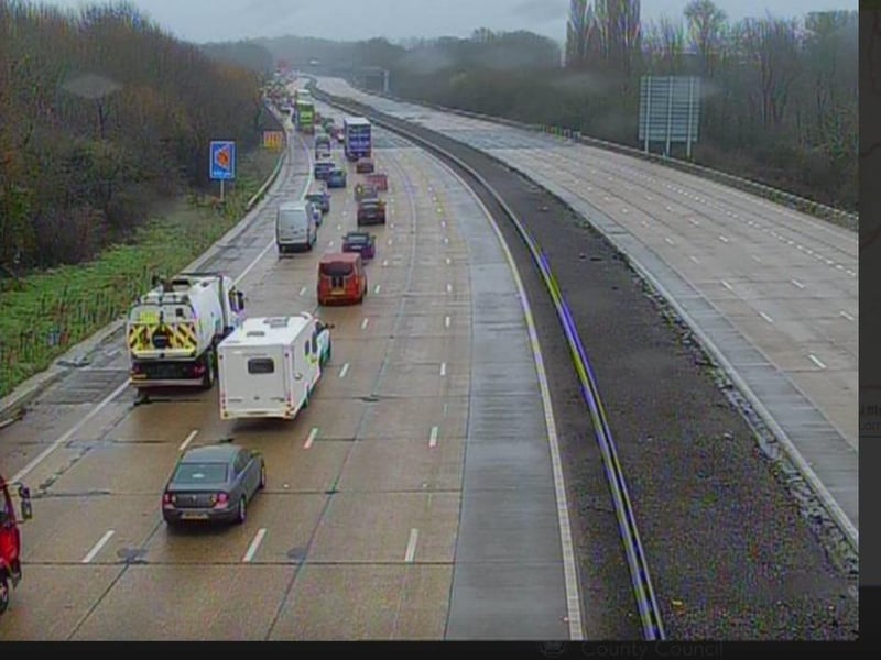 M27 crash. Pic: Highways England