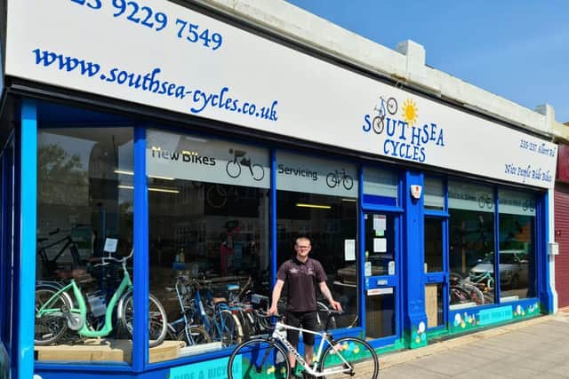 Mike Evans, manager of Southsea Cycles.