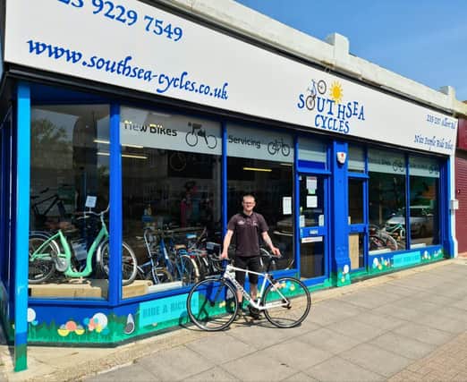 Mike Evans, manager of Southsea Cycles.