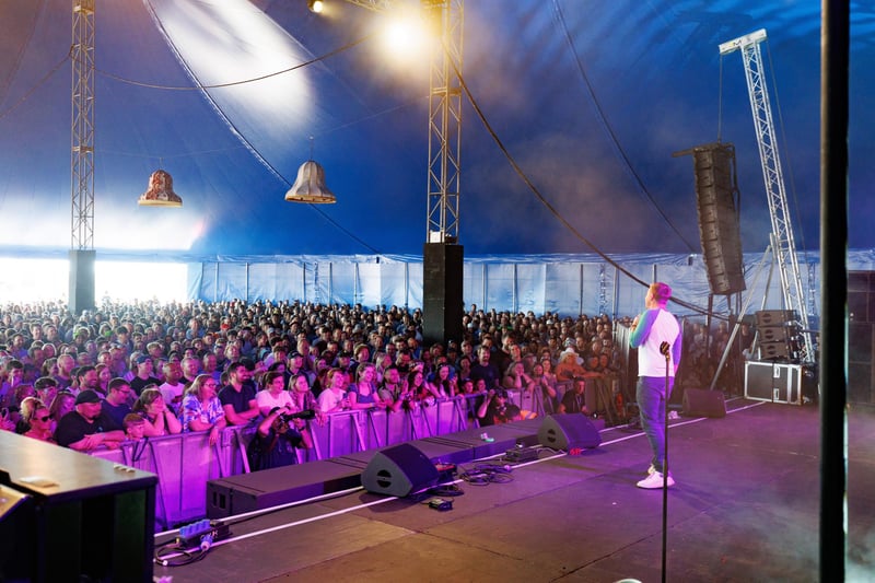 The crowds watching Russell Howard in the Big top Comedy and Cabaret Tent at Victorious Festival Picture: Marcin Jedrysiak