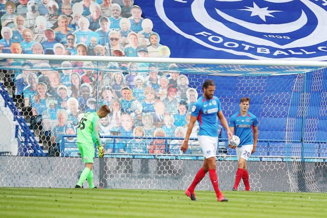 Pompey played their recent play-off double-header against Oxford behind closed doors