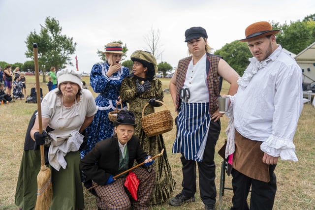 Re-enactment participants at the 150th anniversary of the Battle of Southsea on August 3.
