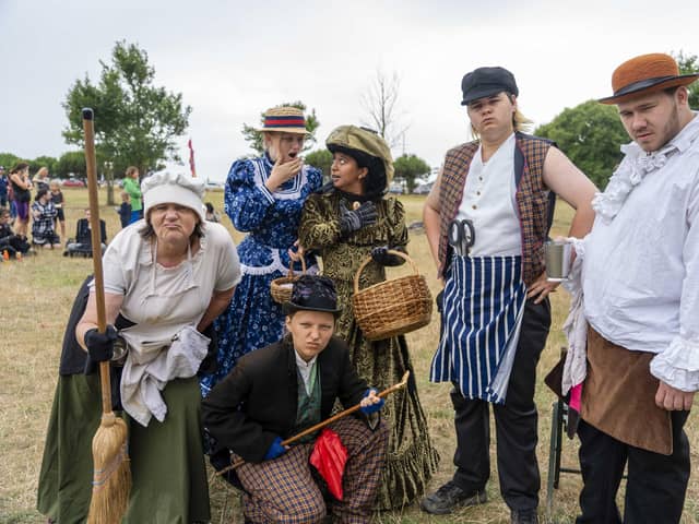Re-enactment participants at the 150th anniversary of the Battle of Southsea on August 3.
