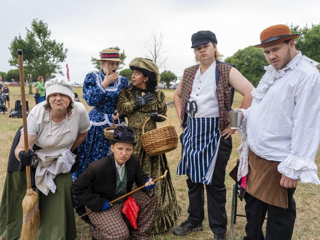 Re-enactment participants at the 150th anniversary of the Battle of Southsea on August 3.