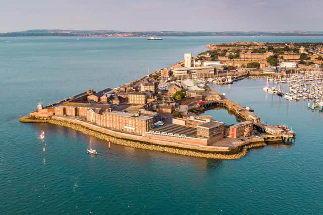 Early morning sun lighting up Fort Blockhouse. Picture: Brian Bracher /Compass Aerial