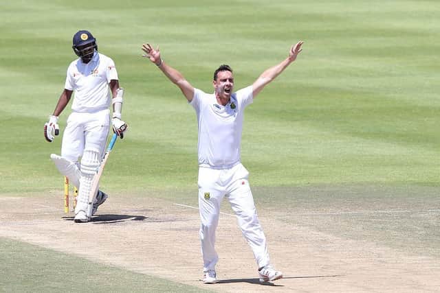 Kyle Abbott took three wickets in four balls to wrap up Hampshire's Championship win at Canterbury today