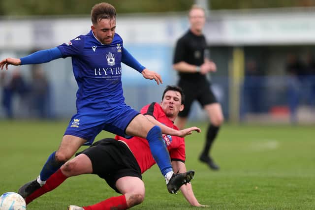 Billy Connor struck for Baffins Milton Rovers at Tadley Calleva. Picture: Chris Moorhouse   (241020-32)