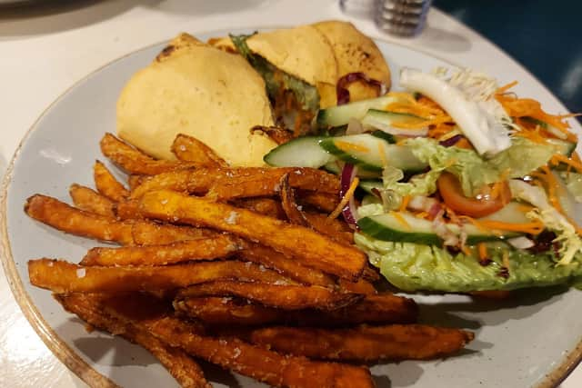 The southern fried cauliflower tortillas at the Beach Club.