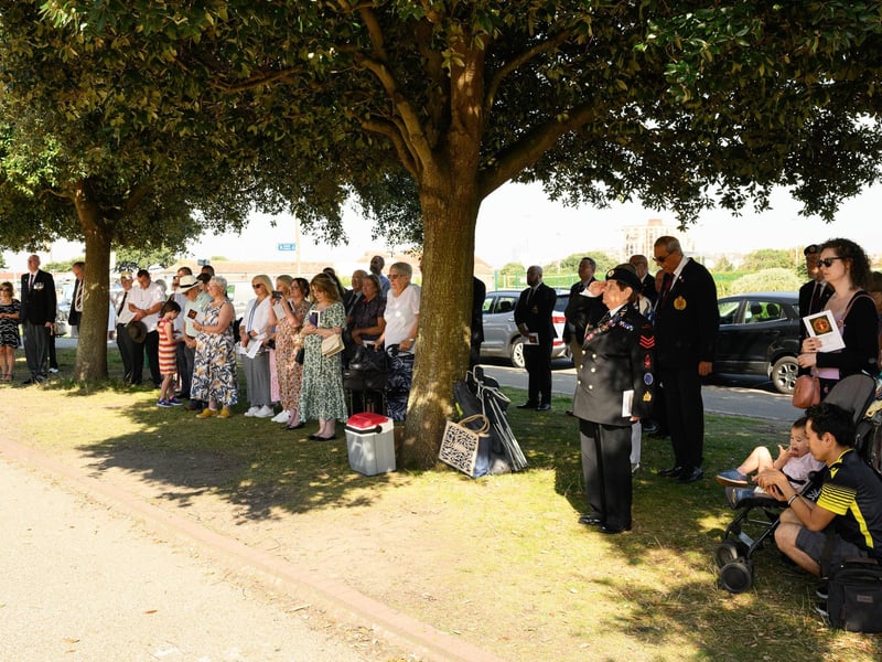 Pictured is: Guests at the event observed the minute's silence.
Picture: Keith Woodland (090921-37)