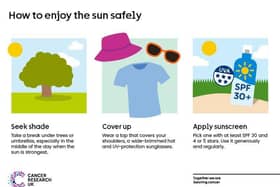 Advice from Cancer Research UK on how to enjoy the sun safely.