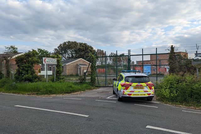 The 'extremely dangerous' abandoned site.