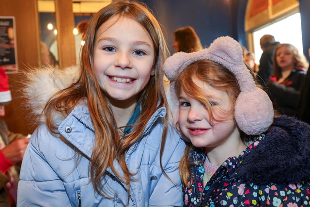Sisters Jessica Mills, 10, left, and Sophia Mills, 4. Baffins Christmas market, Tangier Road, Portsmouth
Picture: Chris Moorhouse