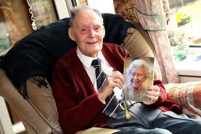 Maurice Hulbert pictured celebrating his 100th birthday at his home in Waterlooville. Maurice is a former head librarian at The News.

Picture: Sam Stephenson.