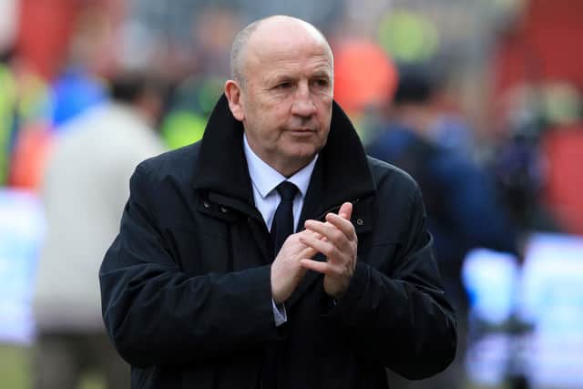 Accrington boss John Coleman.  Picture: LINDSEY PARNABY/AFP via Getty Images