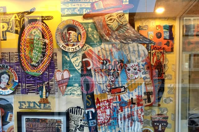 Darktown Debris by Johnny Hannah is the Art Through Glass exhibition at Jack House Gallery in High Street, Old Portsmouth for March, 2021.JHG