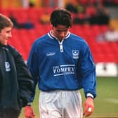 Rory Allen is forced off after 18 minutes through injury during the December 1999 trip to Sheffield United