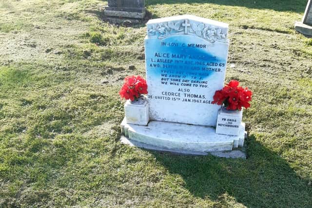 Some of the graves were vandalised with blue spray paint.