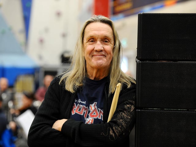 Iron Maiden drummer Nicko McBrain. Picture: Sarah Standing.