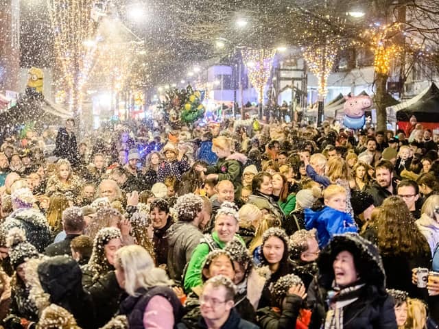 Pictured is Fareham's Christmas lights switch on last November. Picture: Keith Woodland