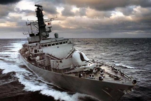 HMS Westminster 'played' three fictional warships - HMS Chester, HMS Devonshire and HMS Bedford in the 1997 Pierce Brosnan Bond film with an evil media mogul Elliott Carver hellbent on starting a war between the UK and China