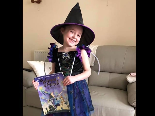 Elizabeth Keenan's daughter as Winnie the Witch