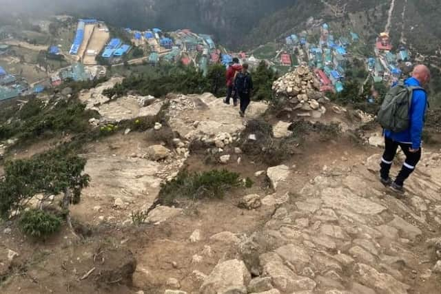 The fog begins to descend on the Norths' descent down Mount Everest.