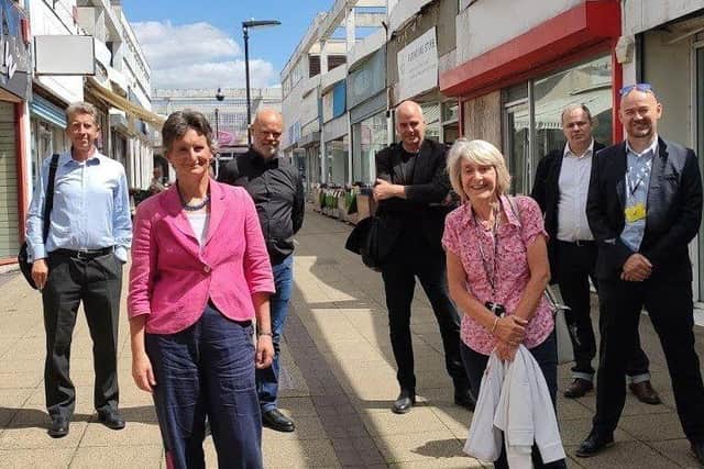 Politicians have met with architects to find out how they can transform Waterlooville's town centre into a thriving retail hub. Pictured left to right: Charles Peeler, Flick Drummond, Anthony Brewer, Charles Graham, Cllr Gwen Robinson, Guy Harris, Paul Ramshaw.