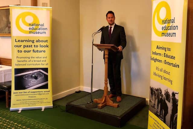 Portsmouth South MP Stephen Morgan speaking at the National Education Museum event in the House of Commons
