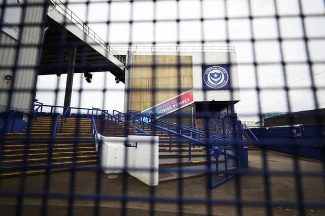 The gates to Fratton Park remain closed. Picture: Naomi Baker/Getty Images