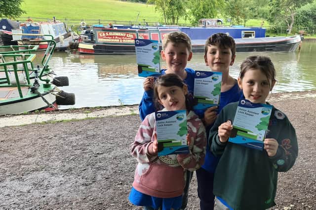 Cubs at the 2nd Gosport Scout Group are awarded Junior Assistant Lockeeper after completing an array of wildlife challenges (l-r) Rebecca Osborn, Oscar Breen, Oliver Wardle and Charlotte Osborn.