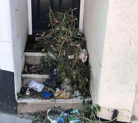 Rubbish dumped