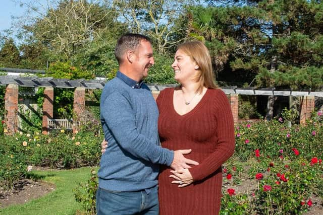 Sam and Alan Canaway from Portsmouth, started trying for a baby in 2013 and had several IVF cycles. They contacted Wessex Fertility and started treatment in 2019 but before their embryo transfer it was all halted due to Covid 19. They weren't sure whether to try again but Sam had her embryo transfer in July 2020 and she is now pregnant.

Picture: Emma Terracciano 