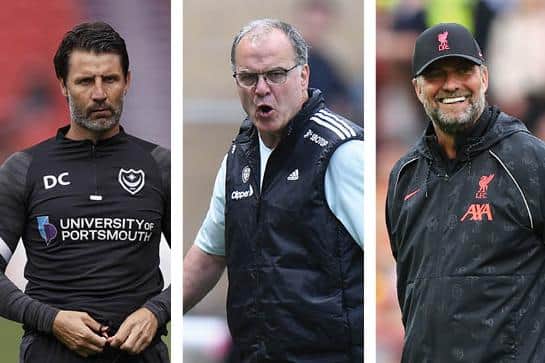 From Left: Danny Cowley, Marcelo Bielsa and Jurgen Klopp