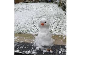 A snowman in Swanmore.
