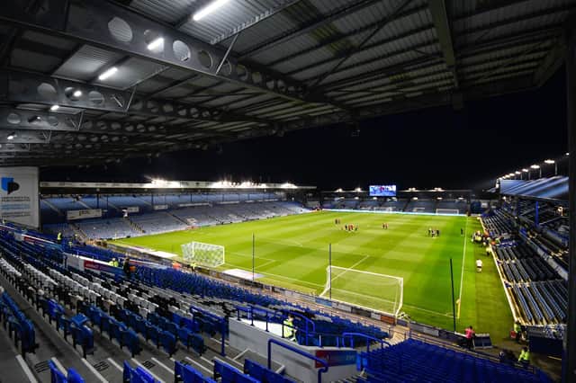 Pompey face Rotherham under the Fratton lights tonight. Picture: Graham Hunt/ProSportsImages