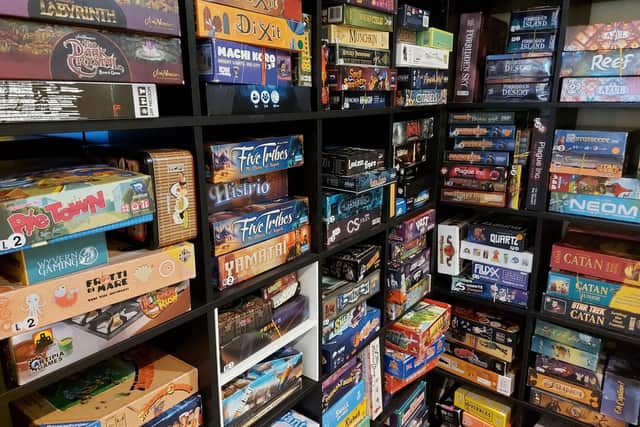 Board games, and lots of them, too.