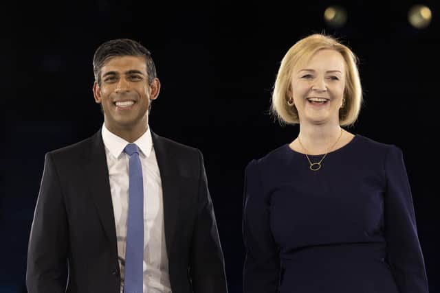 Conservative leadership hopefuls Liz Truss and Rishi Sunak. Picture: Dan Kitwood/Getty Images