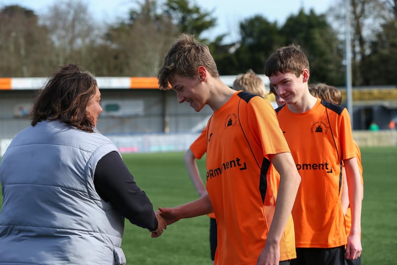 Castle United receive their winners medals. Picture: Chris Moorhouse