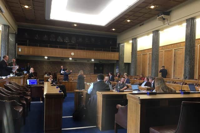 The last Portsmouth City Council meeting held in the chamber in 2020 before meetings became virtual during the pandemic
