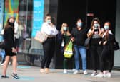 Shoppers in Commercial Road in Portsmouth. Picture: Sarah Standing (150620-4122)