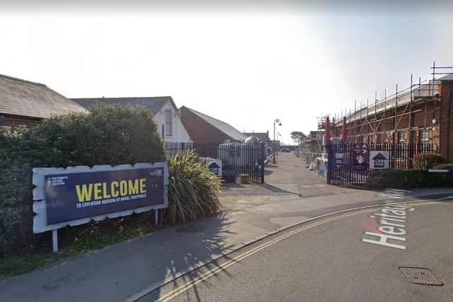 Police have warned the public to 'avoid' the Explosion Museum of Naval Firepower, in Gosport, and Heritage Way. Picture: Google Street View.