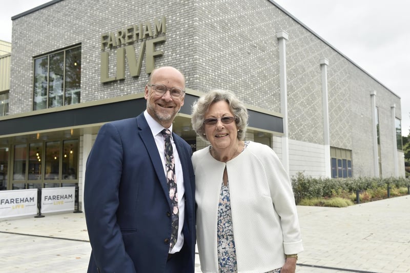 Pictured is: Simon Martin, leader of Fareham Borough Councillor and cllr Connie Hockley. Picture: Sarah Standing (240924-2017)